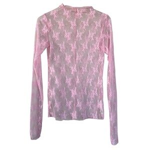 Free People Lady Lux Layering Top Pink Size Large